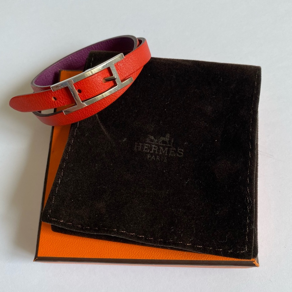 AUTHENTIC HERMES BEHAPI DOUBLE TOUR BRACELET